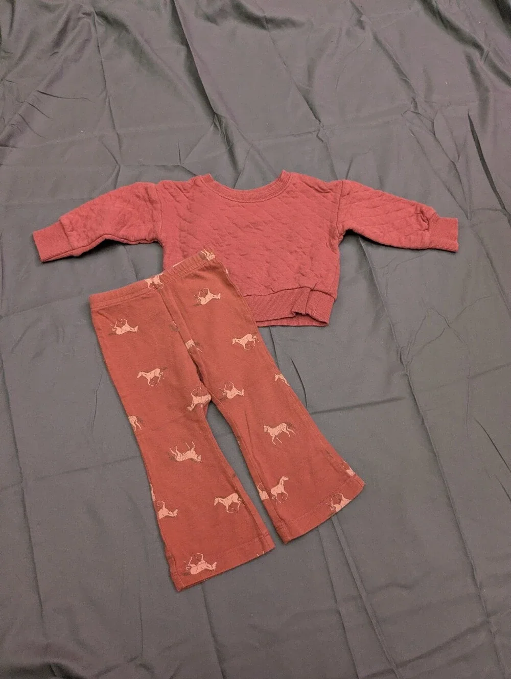 baby girl winter set - pink horse set